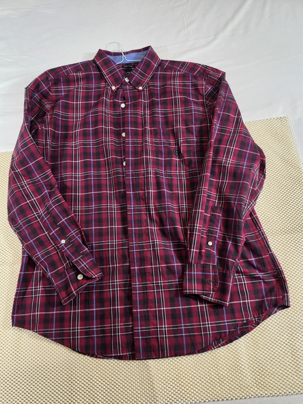 Chaps Mulitcolor Red Plaid Mens Long Sleave Shirt Medium